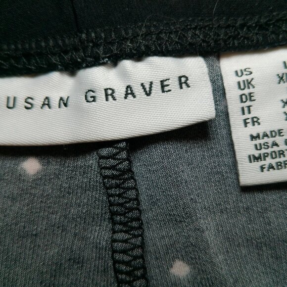 Susan Graver Women’s Chesapeake Wide Leg Pants Polka Dot Floral Size Large - Picture 5 of 8